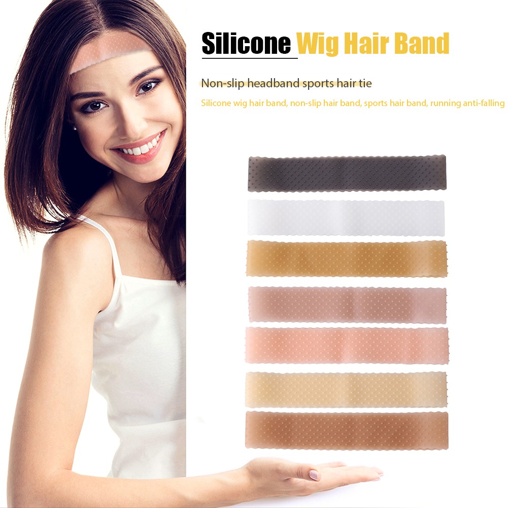 Silicone Transparent Wig Band Grip Anti Slip Elastic Sport Headband Hair Band Without Gel For Wig Secure Wig Gripper