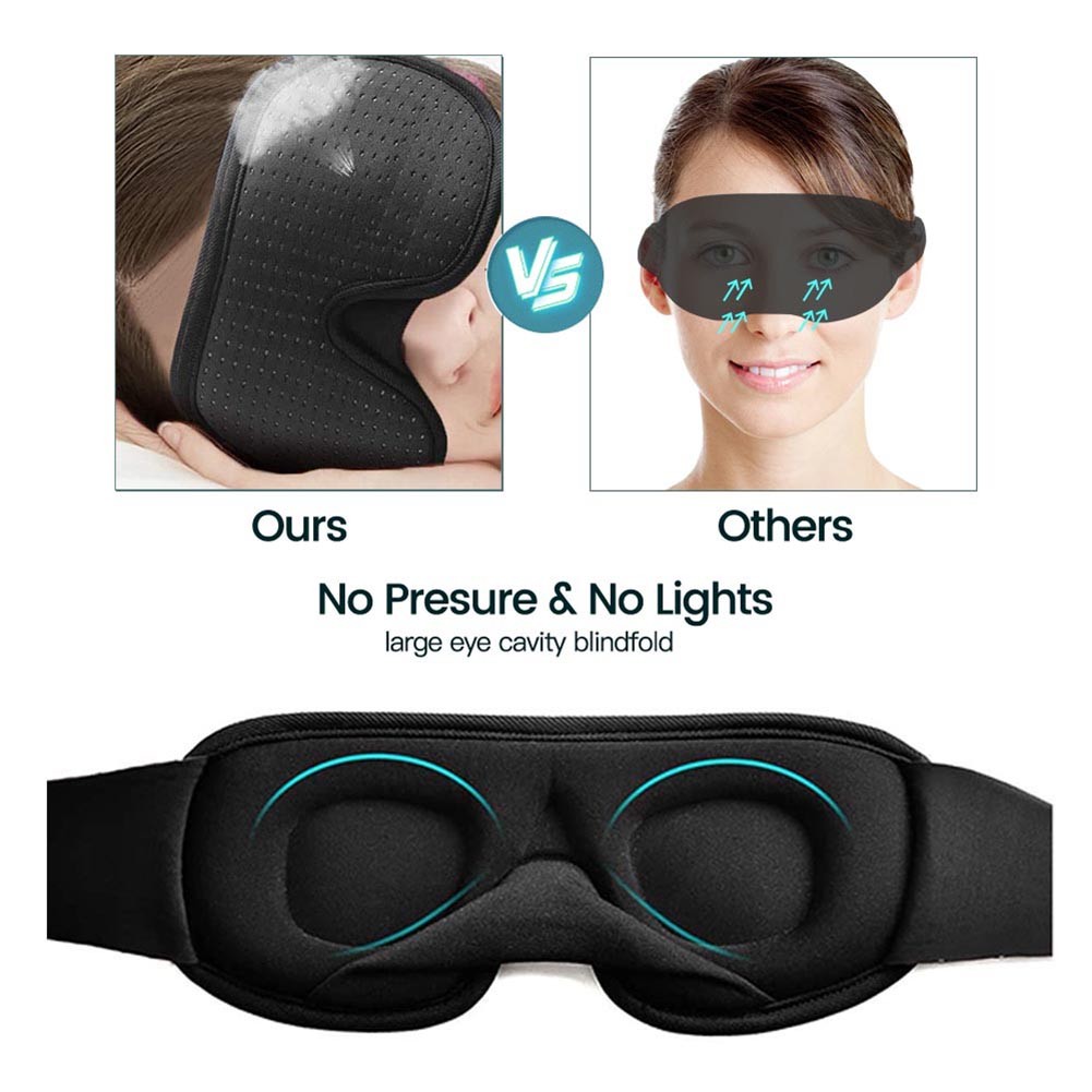 3D Sleep Eyemask Travel Comfort Aid Eye Mask Cover Patch Pading Soft Sleeping Mask Blindfold Eye Relax Massager Beauty Tools