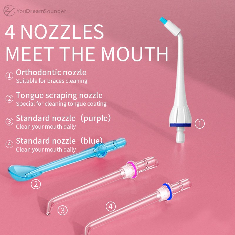 Portable Dental Water Jet IPX7 Oral Irrigator Waterproof Dental Water Thread USB Rechargeable Professional Water Flosser