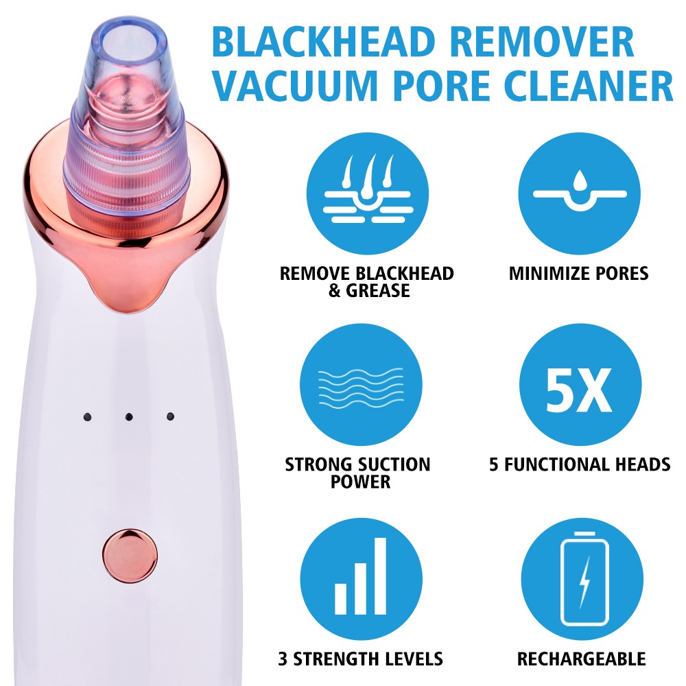 Electric Blackhead Remover Facial Acne Blackhead Black Dot Vacuum Cleaning Tool Pore Cleaner Suction