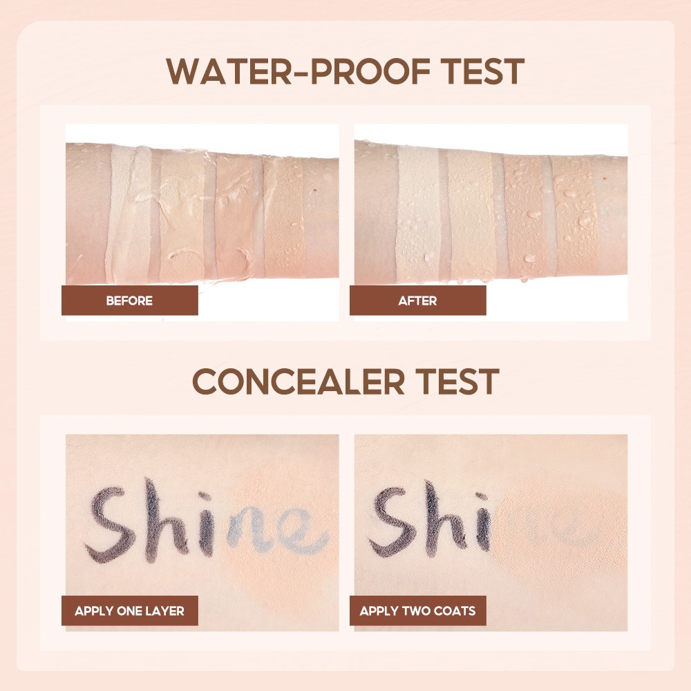 O.TWO.O Full Coverage Face Liquid Foundation Concealer Lightweight Easy to Wear Foundation Makeup Women Cosmetics