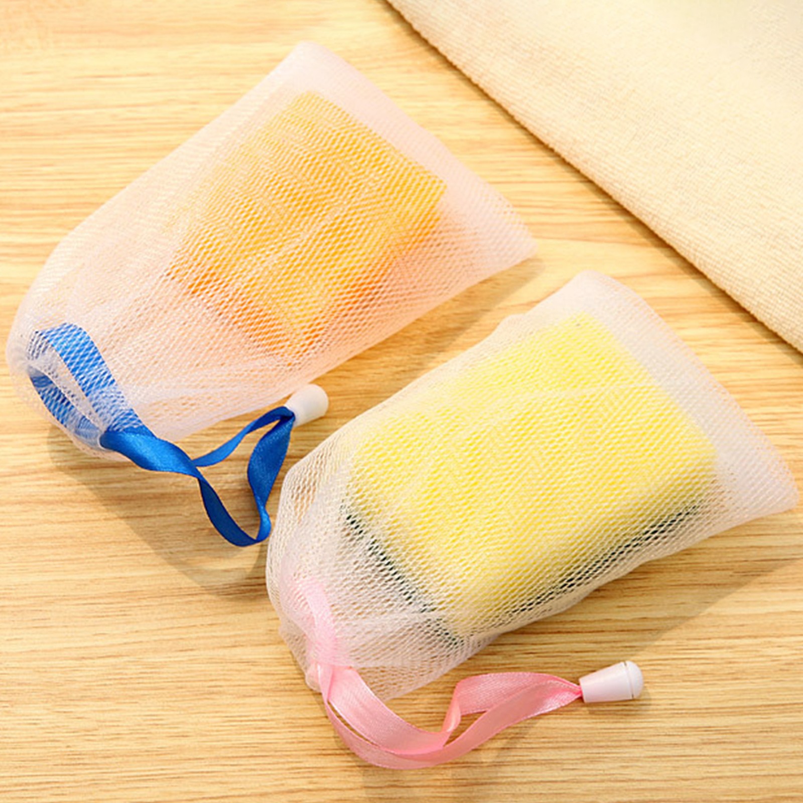 Cleaning Mesh Foaming Bag Portable Hang Soap Saver Bag Bath Shower Foam Mesh Net Cleansing Delicate Mesh Foam