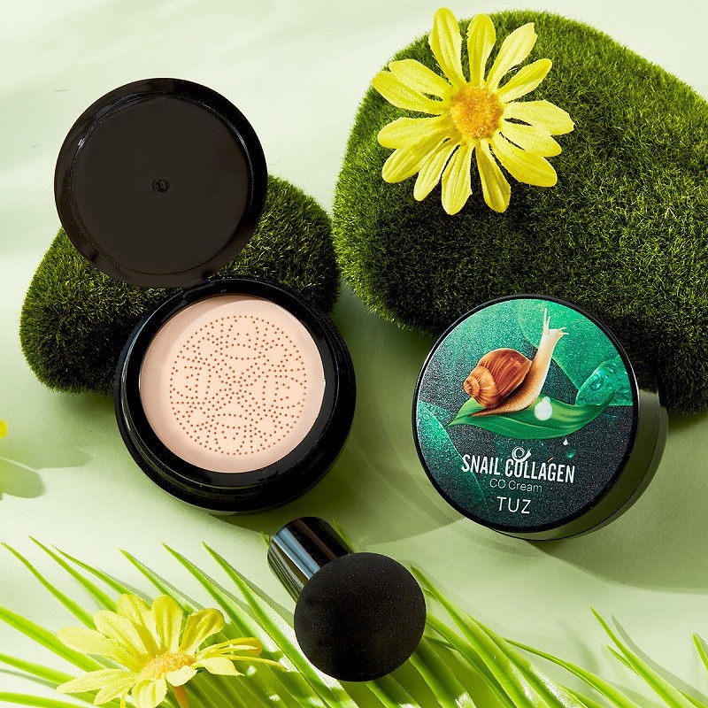 BB Air Cushion Foundation Mushroom Head CC Cream Concealer Brightening Makeup Waterproof Brighten Face Base Tone Cosmetics