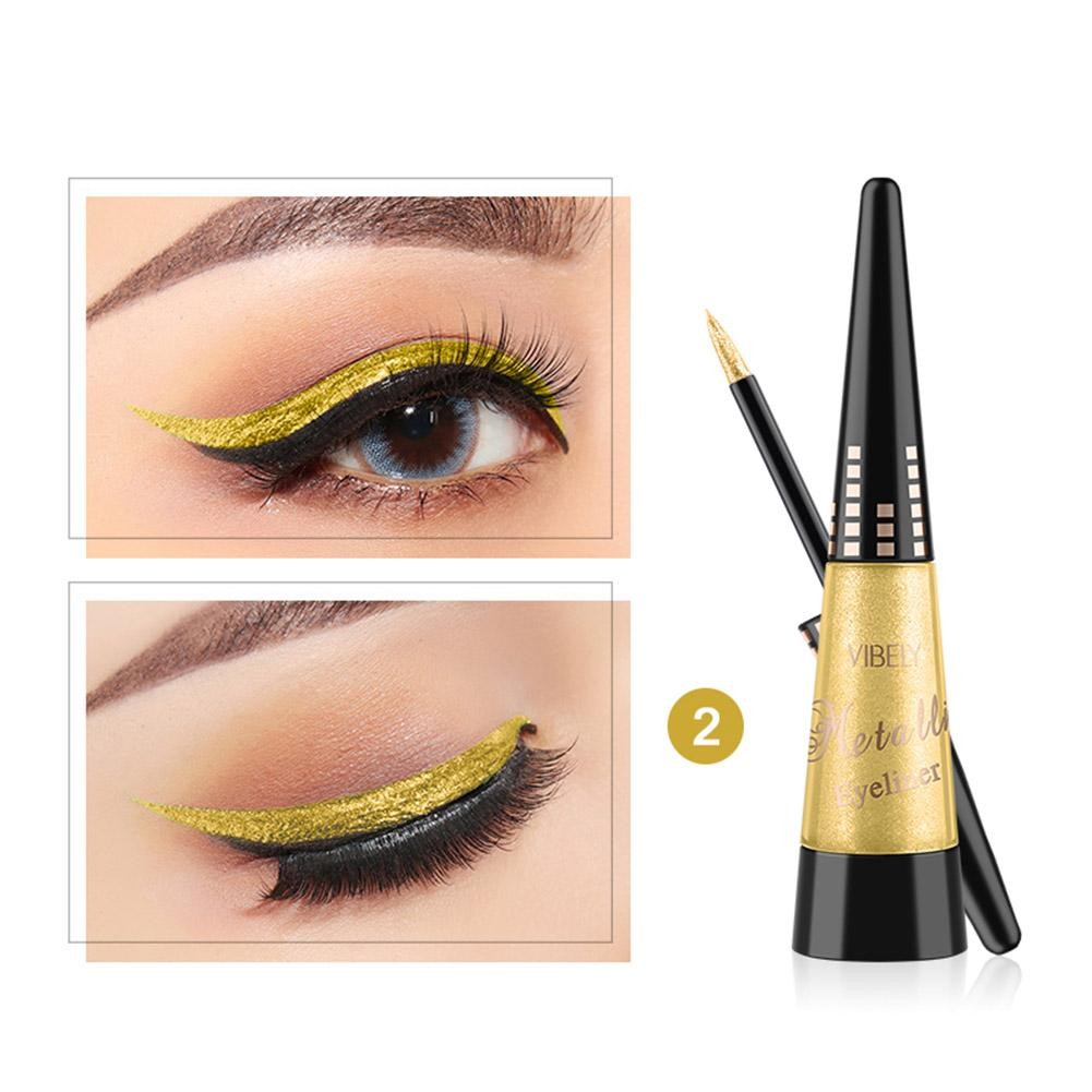 1pc Colorful Glitter Shimmer Liquid Eyeliner Diamond High Glossy Eyeliner Permanent Waterproof Liquid Eye Shadow Pencil