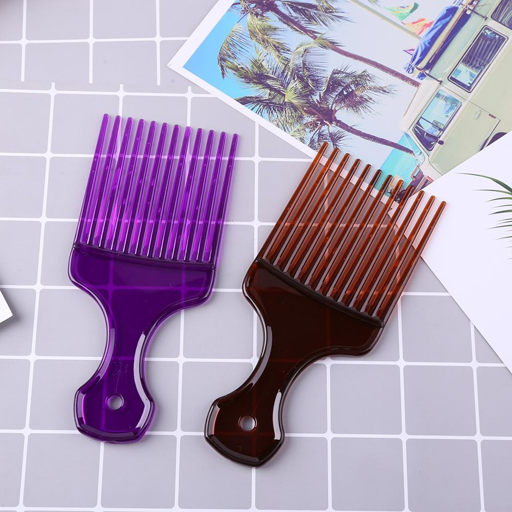 Wide Toothbrush Pick Comb Fork Hairbrush Insert Hair Pick Comb Plastic Gear Comb For Curly Afro Hair Styling Tools