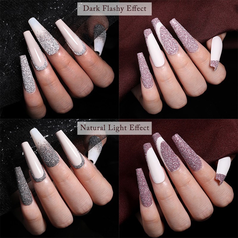 Born Pretty Reflective Glitter Powder Bright Light Shining Nail Chrome Pigment Dust Powder Nail Decoration for Gel Polish