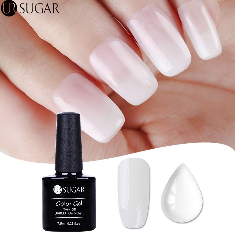 UR Sugar Milky White Gel Gel Polish 7.5ml Soak Off UV Gel Nail Polish Varnish Semi Permanent Nail Art UV LED Varnish