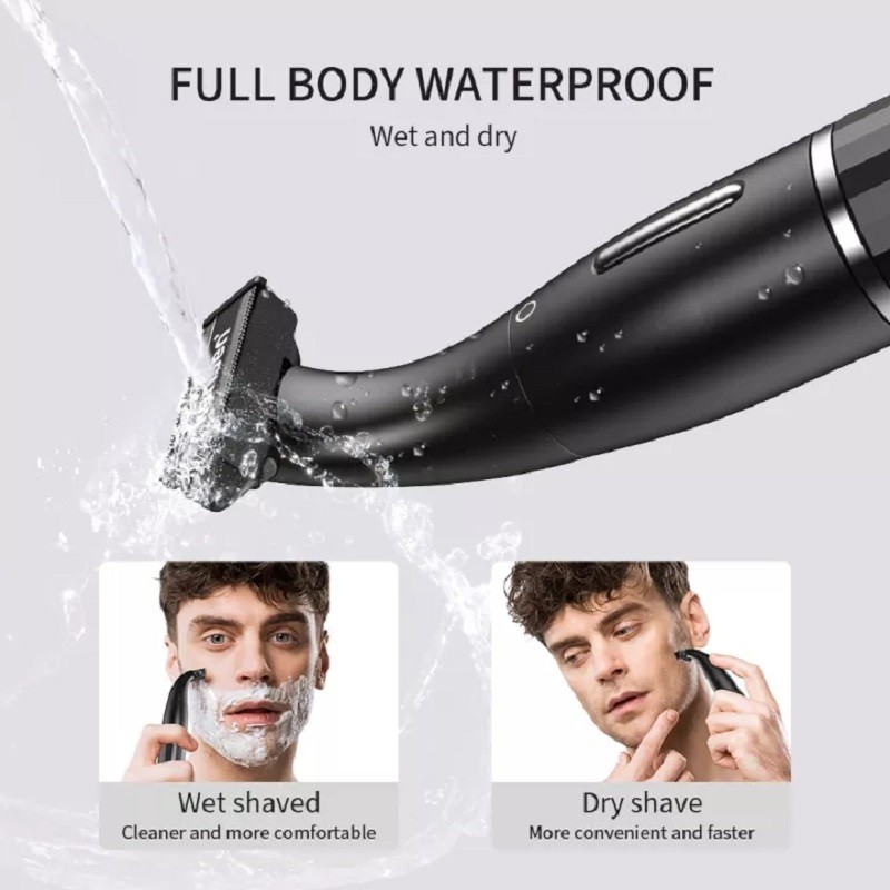 Men Face Body Shaver Kit Electric Shaver Nose Hair Trimmer Beard Shaving Wet Dry USB Charging