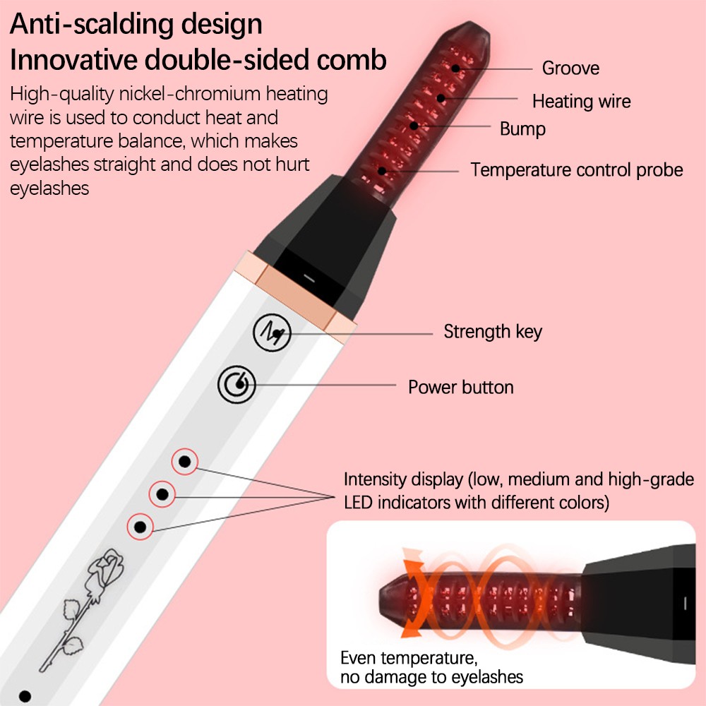 جديد سريع التدفئة الكهربائية رمش بكرة الشعر USB قابلة للشحن رمش الشباك الأسطوانة طويلة الأمد الطبيعية العين الجمال أدوات ماكياج