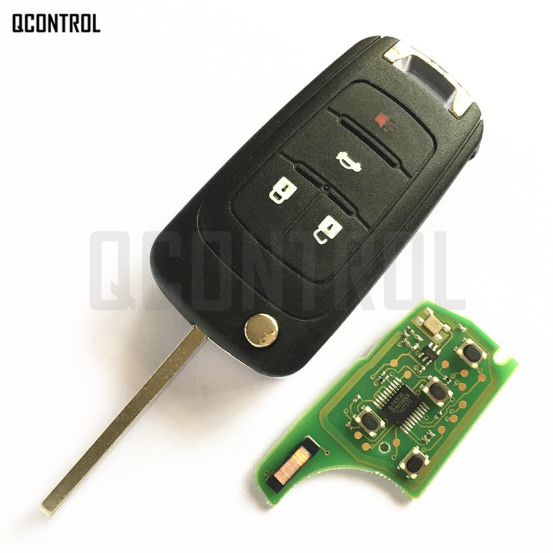 QCONTROL Car Alarm Remote Key Fit For Chevrolet Malibu Cruze Aveo Spark Sail 2/3/4 Buttons 433MHz Door Lock