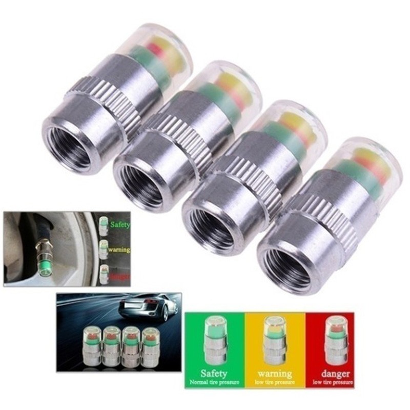 Wireless Car Tire Pressure Cap Valve Nozzle Tire Pressure Gauge Monitor External Tire Cap Vacuum Pressure Detection Warning Cover