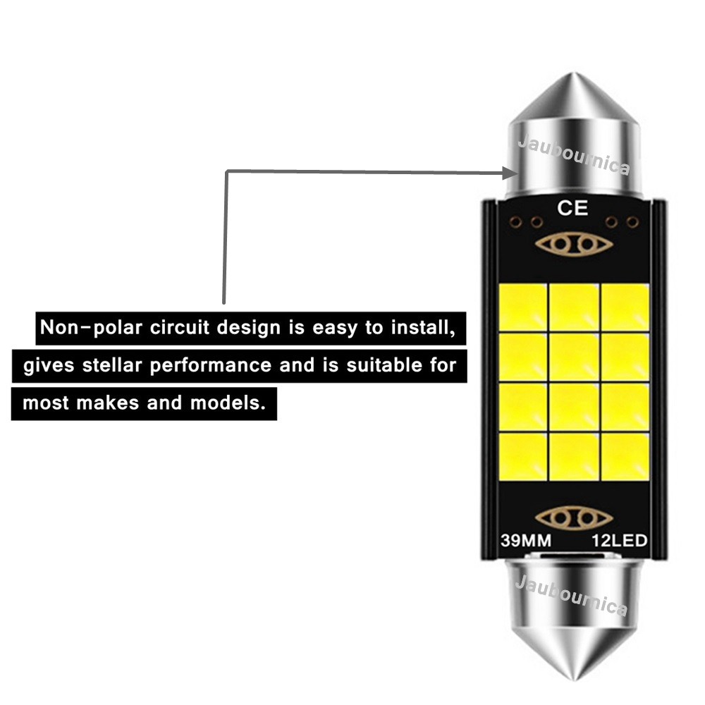 New Festoon 31mm 36mm 39mm 41mm LED Bulb C5W C10W C3W Super Bright Dome Light Canbus Auto Interior Reading Lights White 12V