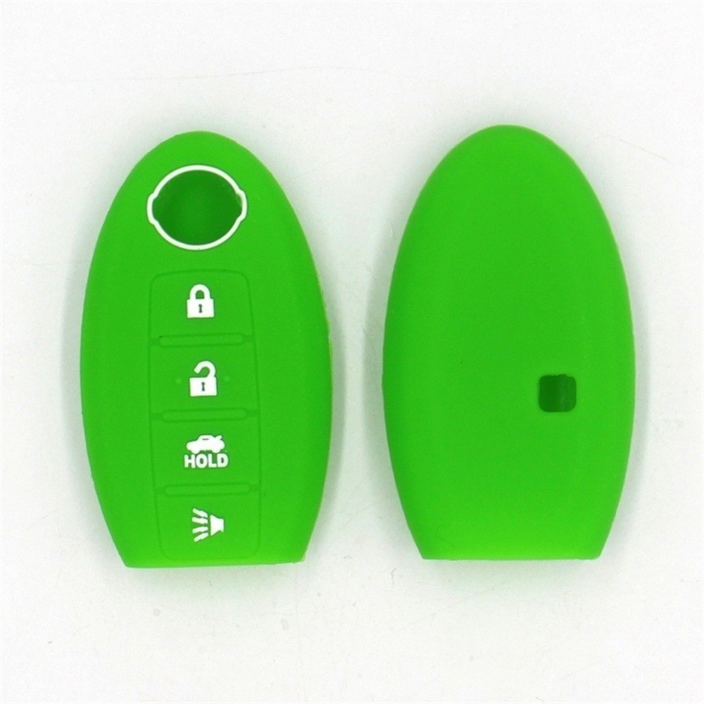 Silicone Car Key Fob Case Cover 4 Button Fits For Nissan Leaf Sentra SL Murano Maxima Altima Versa Remote Fob