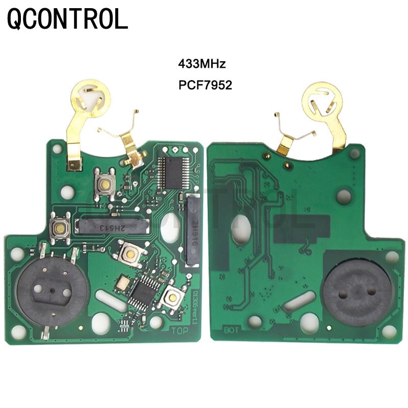 QCONTROL 4 Buttons Car Remote Smart Key for Renault Koleos Scenic 433Mhz with 7952 Chip