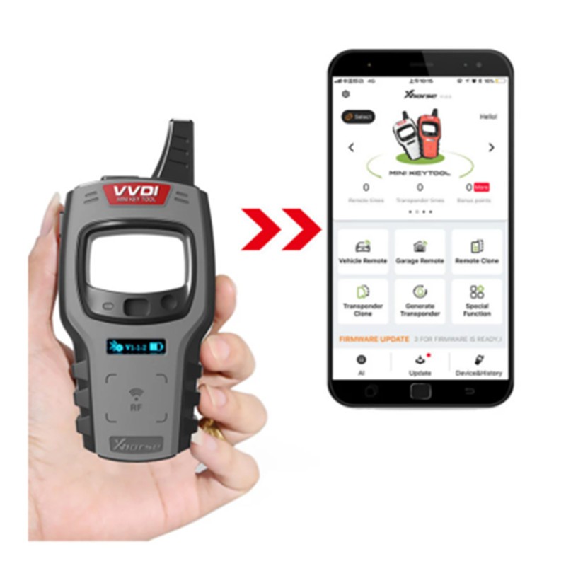 Xhorse VVDI Mini Key Tool Remote Key Programmer with Free 96bit 48- Clone Function Support IOS and Android Global Version