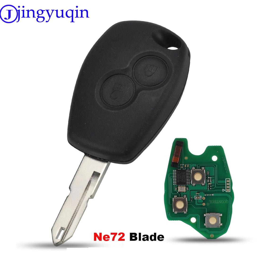 jingyuqin 2 Buttons Remote Key For Renault Duster Modus Clio 3 Twingo Dacia Logan Sandero Kangoo 433MHz PCF7947/7946/4A Chip