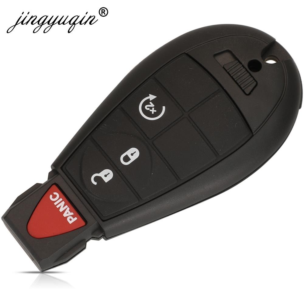 jingyuqin GQ4-53T Fobik Remote Car Key Fob 433MHz 4A Chip For Dodge Ram Jeep Cherokee Sport KL Chrysler Town & Country 2014+