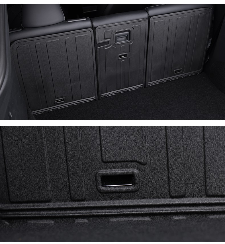 For Tesla Model Y 2022 2021 2020 TPE Rear Seats Back Protector Cover and Trunk Mat Anti-kick Pads Seat Mats Cargo Liner Car Boot Mat