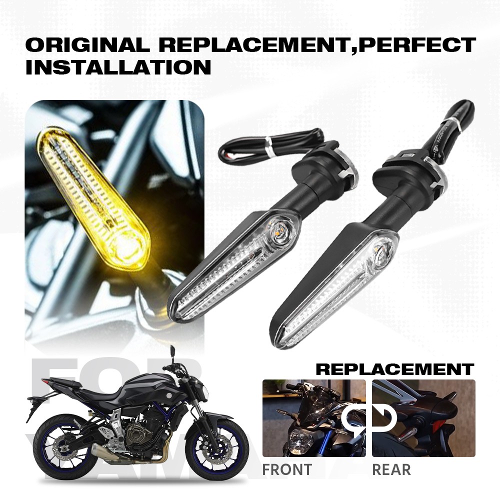 LED Turn Signal Light For Yamaha MT07 Tracer 700 XJ6 FZ6 MT09 900 MT10 Motorcycle Accessories Directional Flasher Lamp Indicator