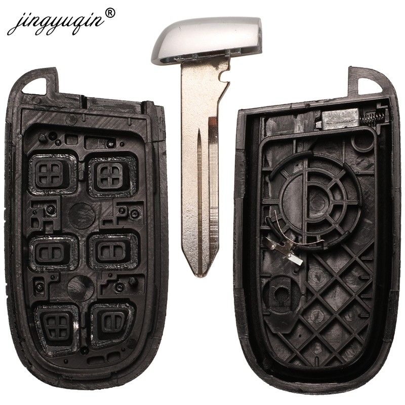 Jinyuqin 2/3/4/5BTN Smart Key Fob Case For Jeep Grand Cherokee Dodge Ram 1500 Challenger Durango Chrysler Journey Charger