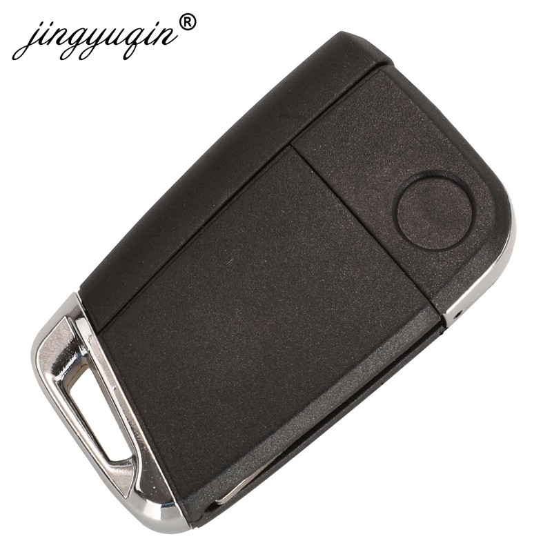 Jinyuqin Flip Folding Car Key Shell For Vw Seat Ibiza Skoda Superb Golf Mk7 Passat B8 Tiguan allspace Remote Key Case 4 Buttons