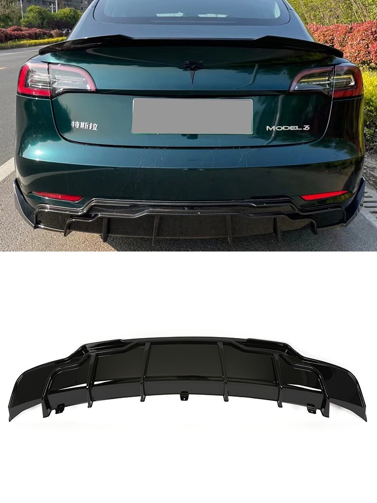 Carbon Fiber Body Kit Front Rear Diffuser Slot Side Vent Accessories For Tesla Model 3 Y 2016-2021 2018 2019 2020 2022