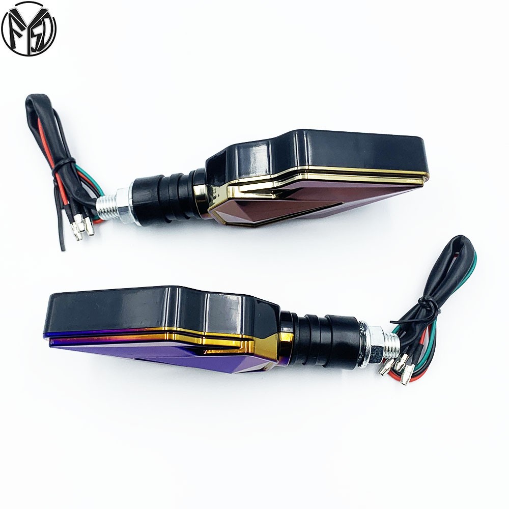 2pcs Universal Waterproof 12V Motorcycle Turn Signal Light Indicator Light Amber LED Front or Rear Turn Indicator Light Blinker