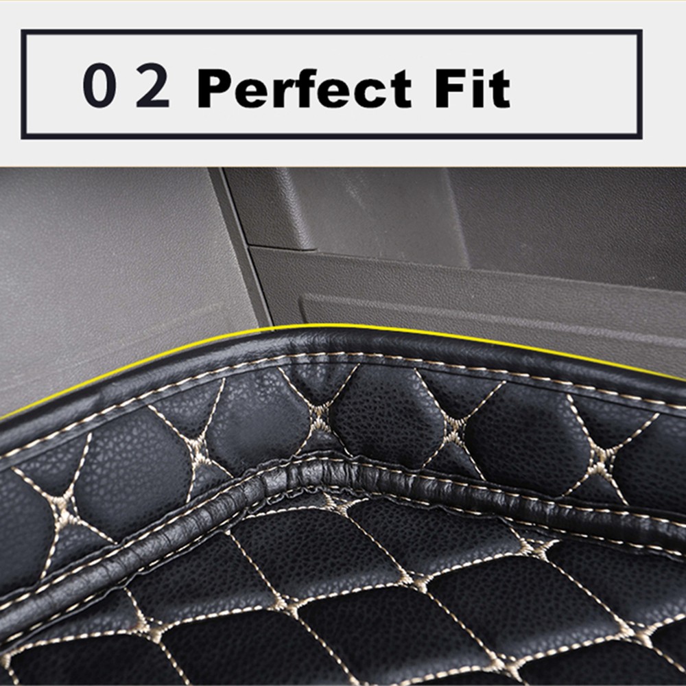 SJ High Side Waterproof Car Trunk Mat Tail Boot Tray Liner Rear Cargo Pad Accessories For Mitsubishi Outlander 5 Seats 2013-2020