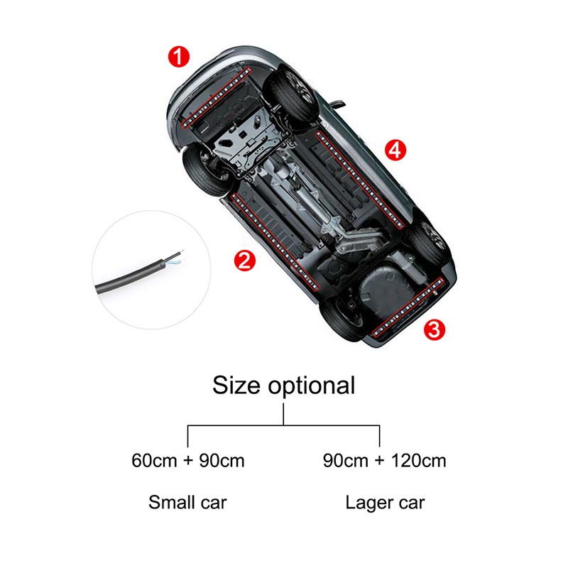 LED Car Underwater Lights Remote/APP Control Chassis Neon Lights RGB Flexible Strips Atmosphere Lamp Underwater System