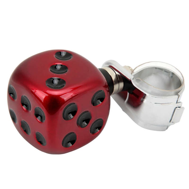 Steering Wheel Suicide Knob Creative Design Dice Shape Prevent Fatigue Power Handle Spinner Smooth Surface For Car Trucks