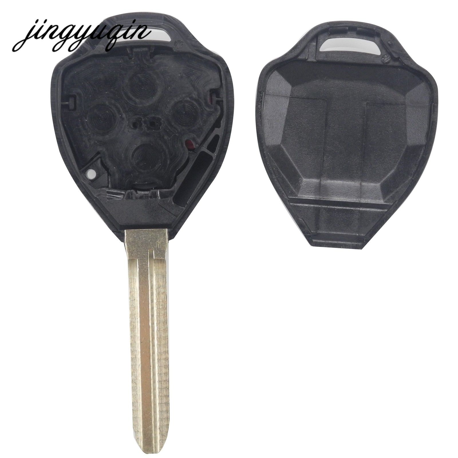 jingyuqin 50pcs/lot 4 Button Remote Key Shell Fob For Toyota Corolla Avalon Camry Matrix RAV4 Venza Yaris Case Uncut Blade