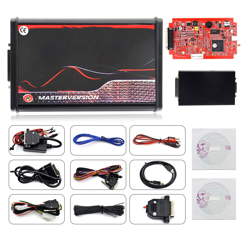 No Tokens Online 2.8 EU Red KESS KTAG V5.017 OBD2 Manager Tuning K-T V7.020 4 LED BDM Frame K-T Automotive ECU Programmer