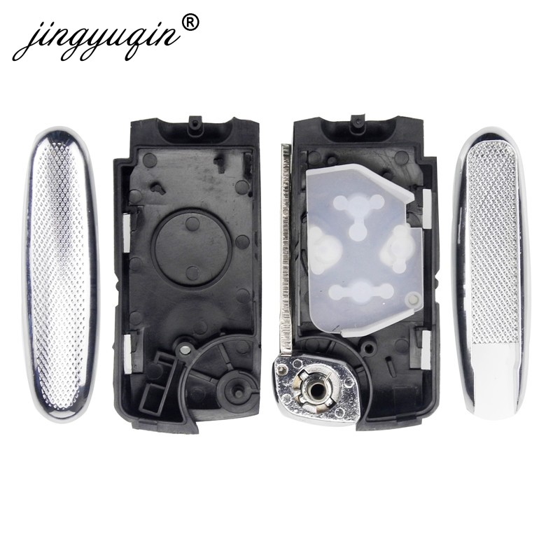 jinyuqin Modified 4 Button Flip Key Shell For Toyota Alphard Corolla RAV4 Yaris Prado Camry Crown Avalon Remote Key Case Upgrade