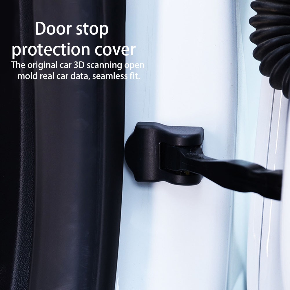 1 Set ABS Protective Cap Accessories Durable Replacement Easy Install Portable Anti-scratch Door Lock Cover For Tesla Model 3