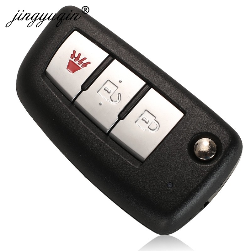 jingyuqin 2/3 BTN Remote Car Key Shell For Nissan Qashqai Sunny NV200 J11 Pulsar C13 Juke X-Trail T32 Micra Auto Flip Key NSN14