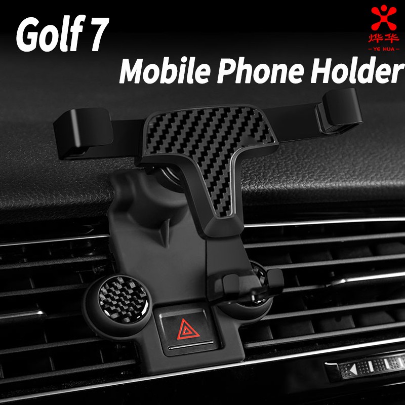Specialized interior carbon fiber custom aromatherapy phone holder stand for VW Golf 7 7.5 MK7 2013-2019 mobile phone bracket