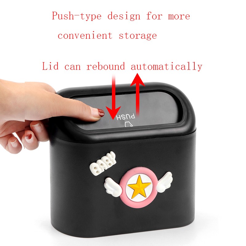 Cute creative personality car door hanging trash can car supplies sundries new storage box car interior supplies female parts