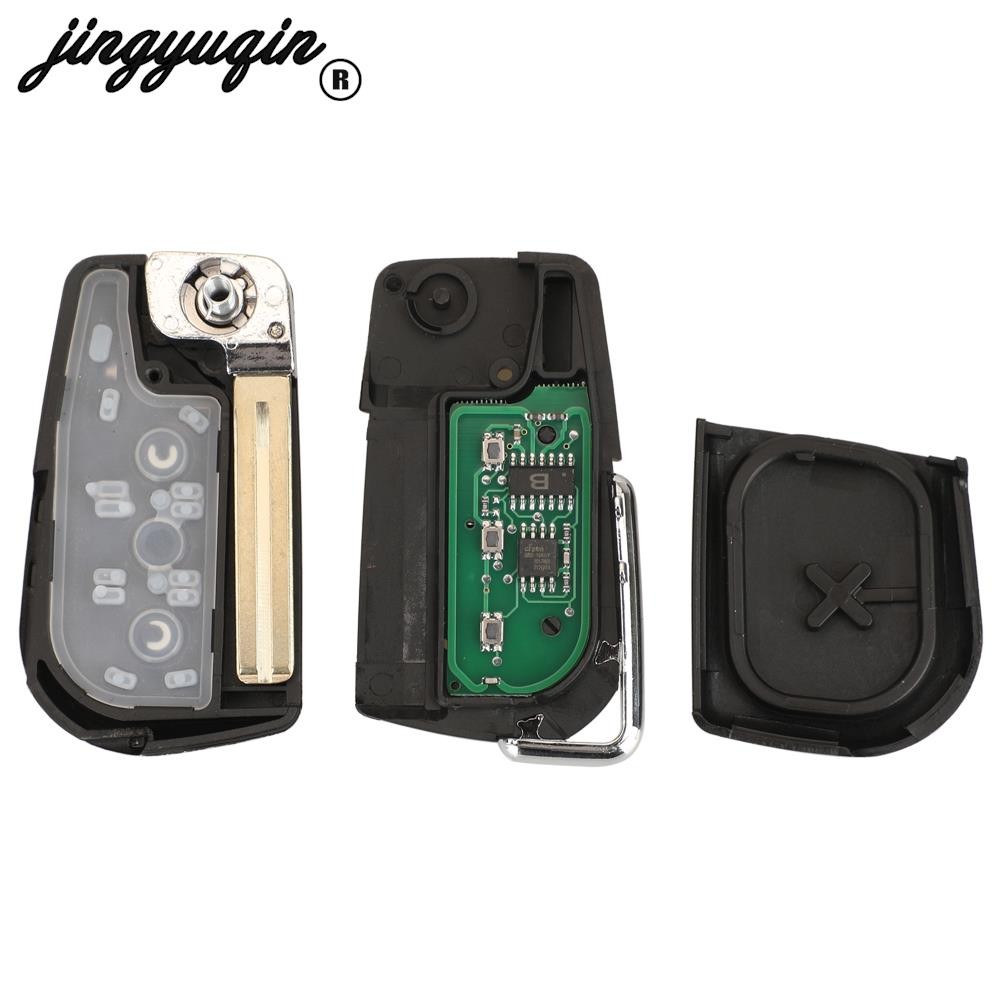 jingyuqin 2 Buttons For Toyota Hilux 2015 2020 Flip Remote Car Key 433MHz 8A Fob Chip FCC ID: BA2TA P/N: 89070-0KB40