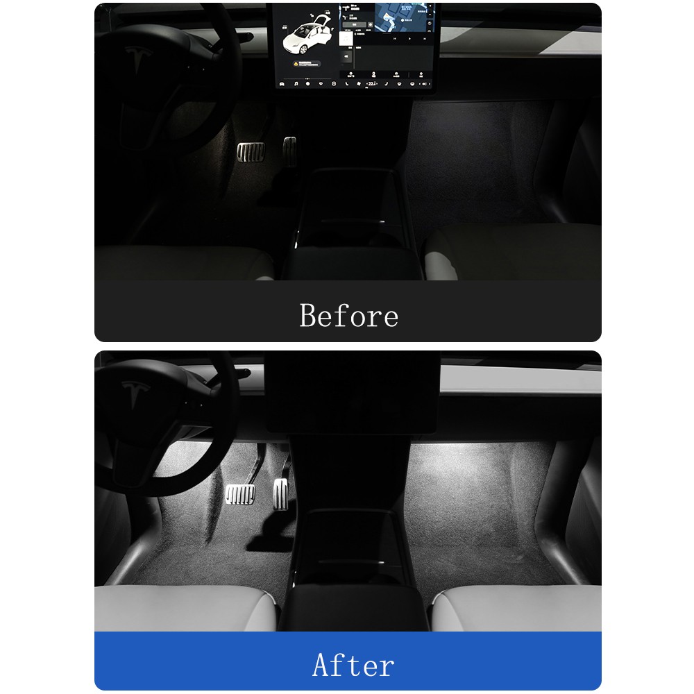 Ultra Bright Ambient LED Light For Tesla Model X S 3 Car Door Fotoil Atmosphere Interior Decorative Lamp Auto Trunk Lighting