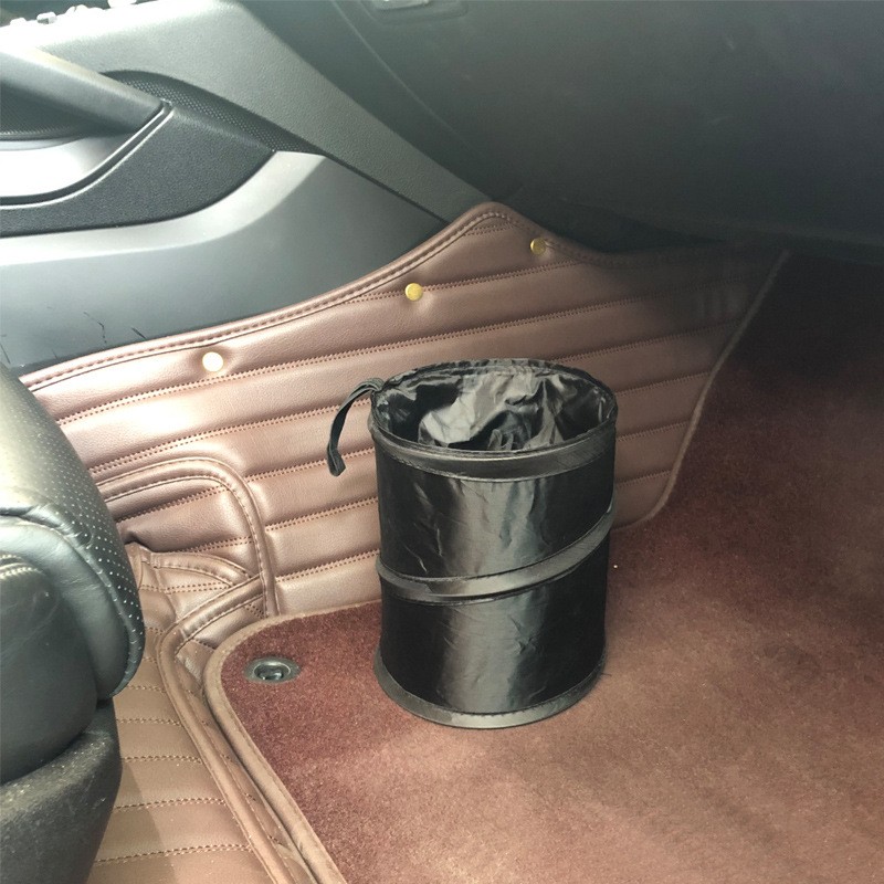 1PC Car Trash Can Backpack Black Waterproof Car Garbage Bag For Little Leak Proof Car Cooler Bag-Car Garbage Bag With Side Pocket