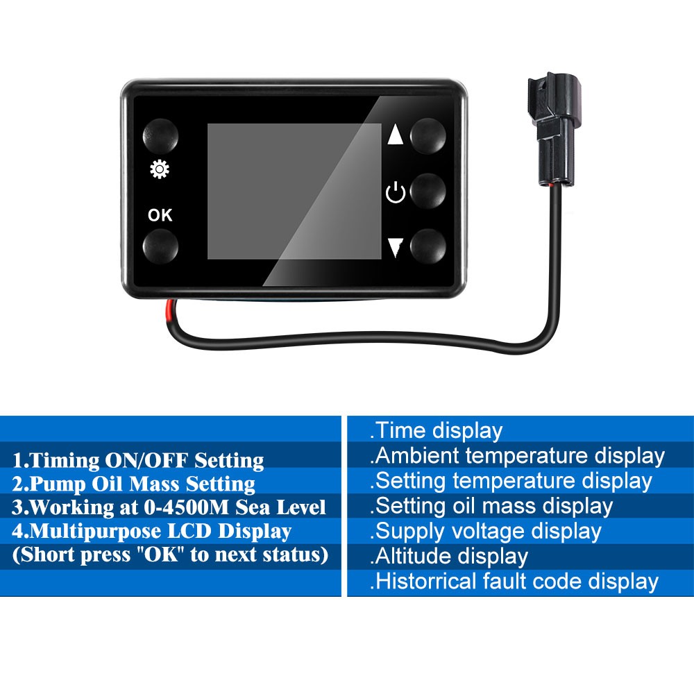 12V 24V Diesel Air Heater LCD Monitor Switch Control Panel Motherboard Remote Control Car Parking Heater Controller