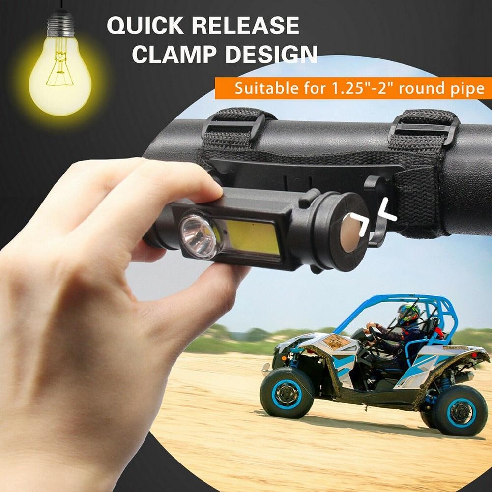 Multifunction Powerful Led Light Roll Cage General Lighting Waterproof Lamp Usb Charging Compatible For Polaris Utv Atv