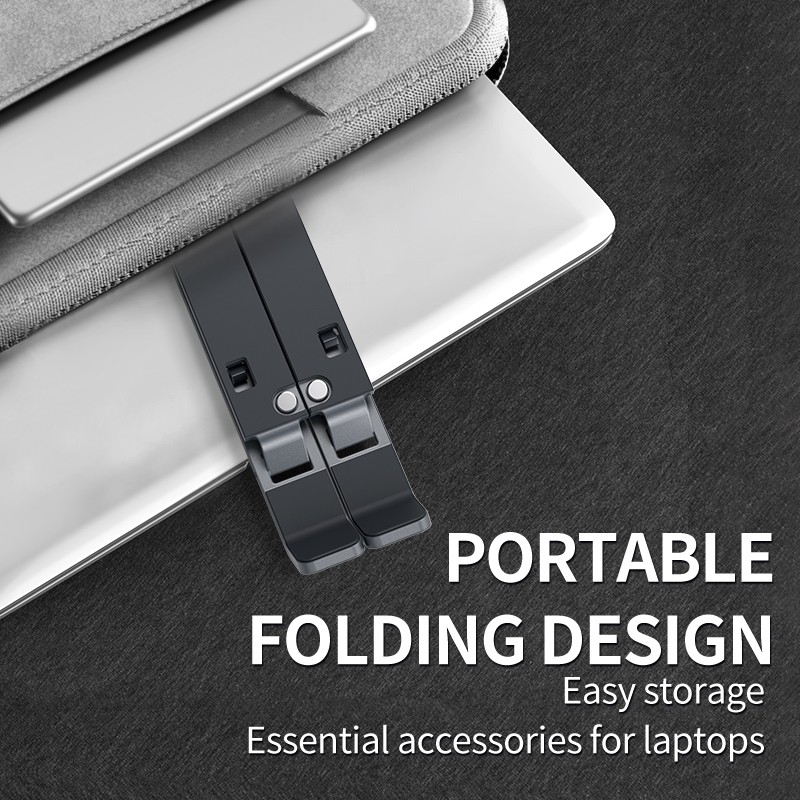 MC N3 Aluminum Folding Laptop Stand Compatible with 10 to 15.6 Inch Notebooks for Macbook Lenovo DELL