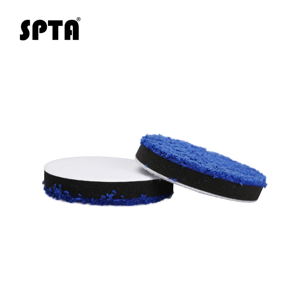 (Single Sale) SPTA 3/4/5/7 Inch Microfiber Polishing Pad Remove Buffer Wax Pads Replacement Buffing Pads for DA/RO Polisher