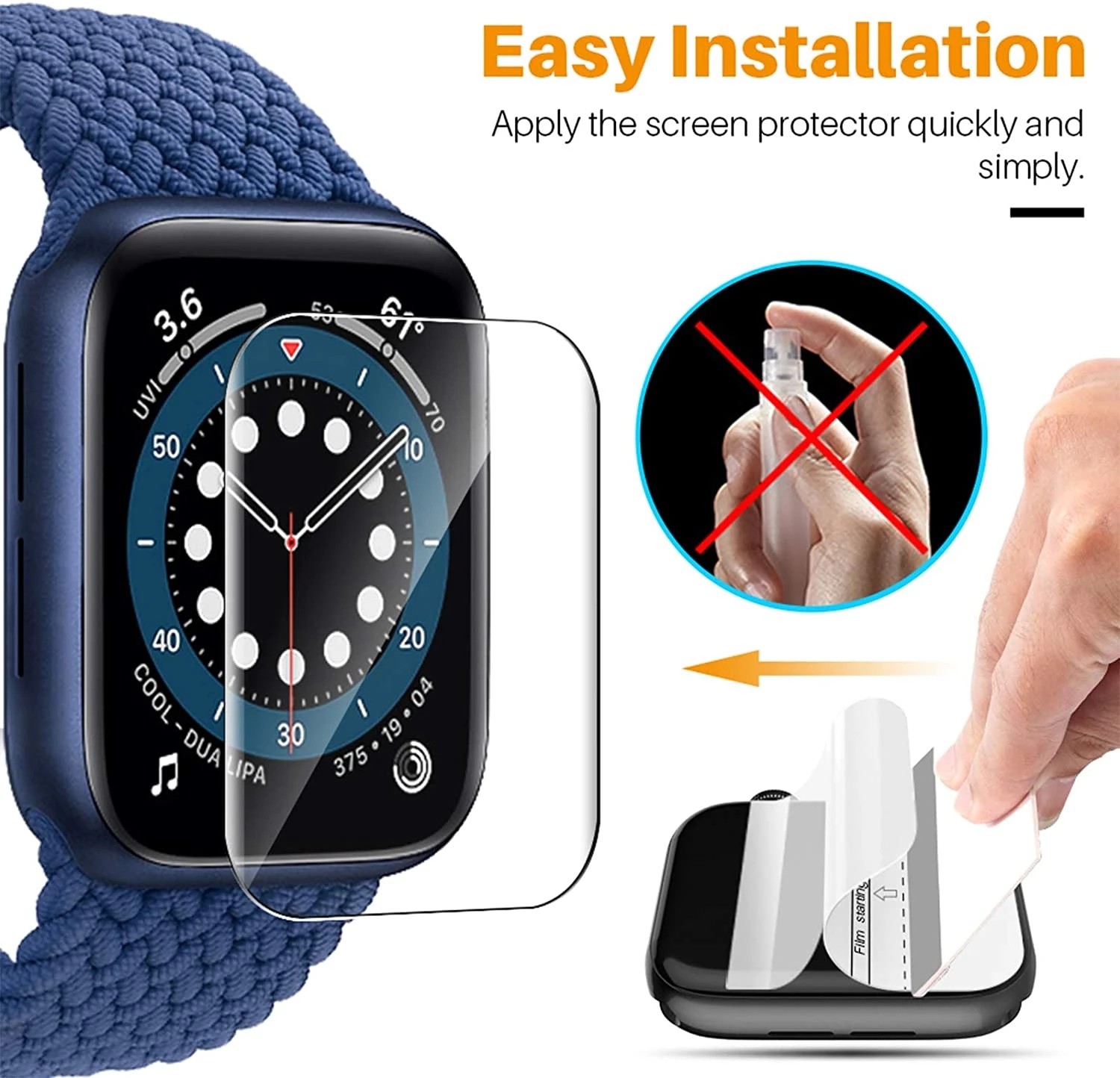 For Apple Watch 7 45mm 41mm Screen Protectors for iWatch Series 6 SE 5 4 3 2 1 38mm 42mm 40mm 44mm Hydrogel Protective Film