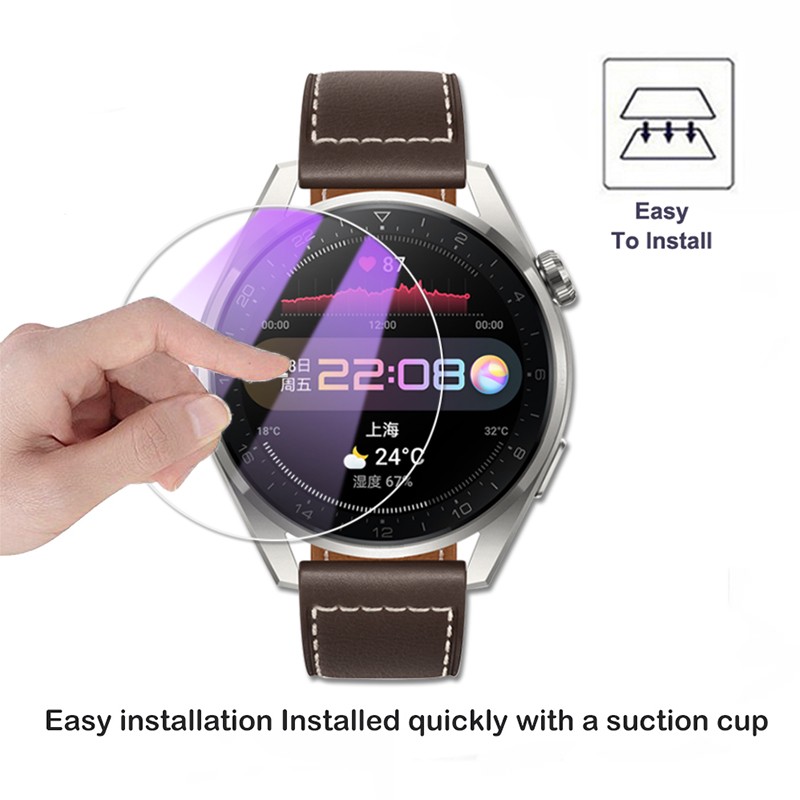 Glass Film For Huawei Watch 3 Pro Full Cover Waterproof Anti-scratch Glass 2.5d 9h Hardnedd Screen Protector Film For Gt3 Pro