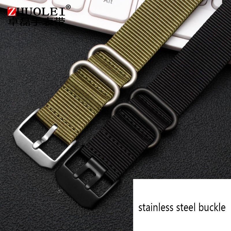 Hot Top Nylon NATO Watch Strap for L-uminox 3051 3150 Watchband 22mm 23mm Black Green Watch Band Waterproof Sport Zulu Strap