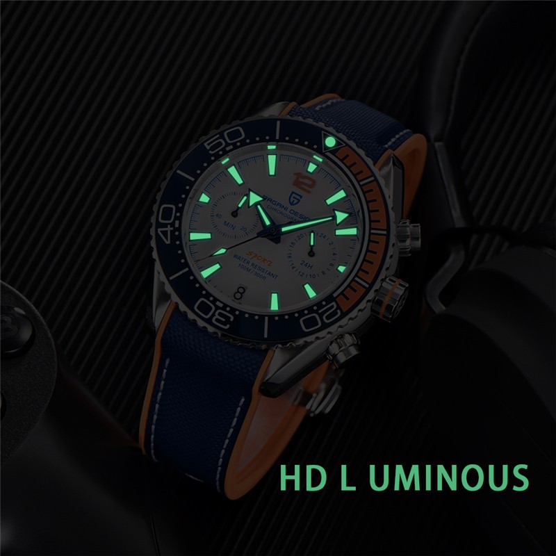 PAGANI New Design Diver Watch Men 10Bar Waterproof Date Watch Sport Watches Top Brand Mens Quartz Wrist Watch Relogio Masculino