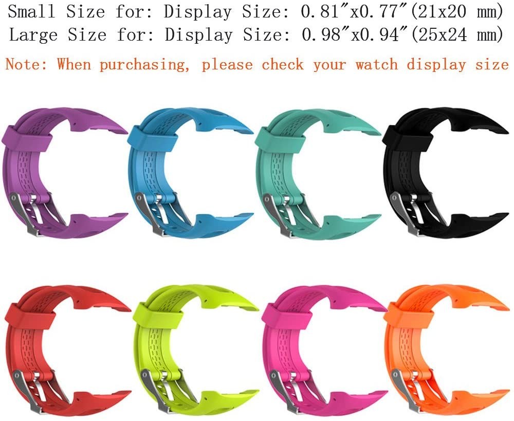 Silicone Band for Garmin Forerunner 10/15 Soft Silicone Replacement Watch Band Strap for Garmin Forerunner 10/15 GPS Watch