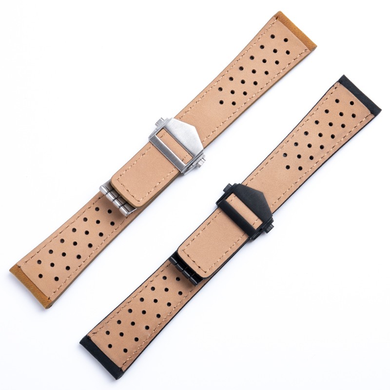 Cowhide Watch Band 22mm 24mm Watchband Fit For Tag Strap Heuer Watchband Genuine Crazy Horse Leather Bracelet Carrera